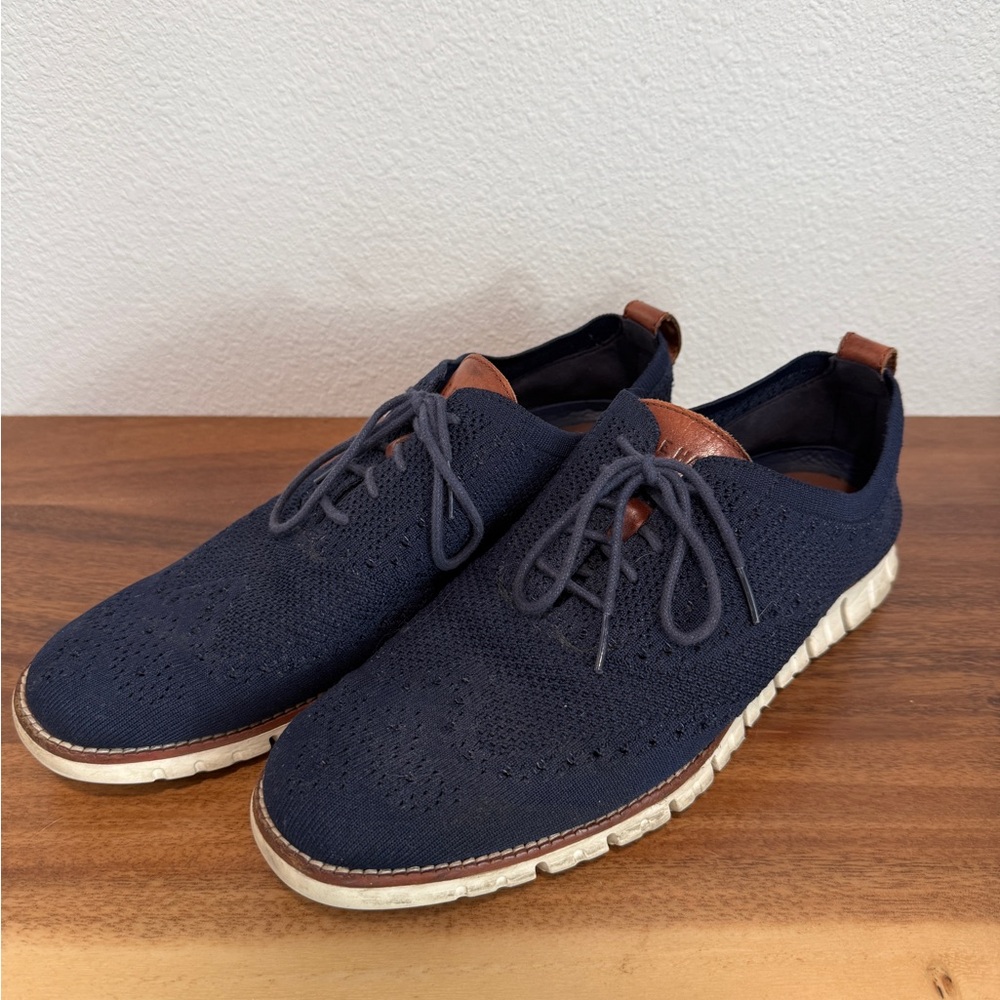 Cole Haan Navy and Brown Oxfords